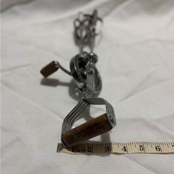 Stainless Steel Hand Mixer with Wooden Handle - Picture 2 of 4